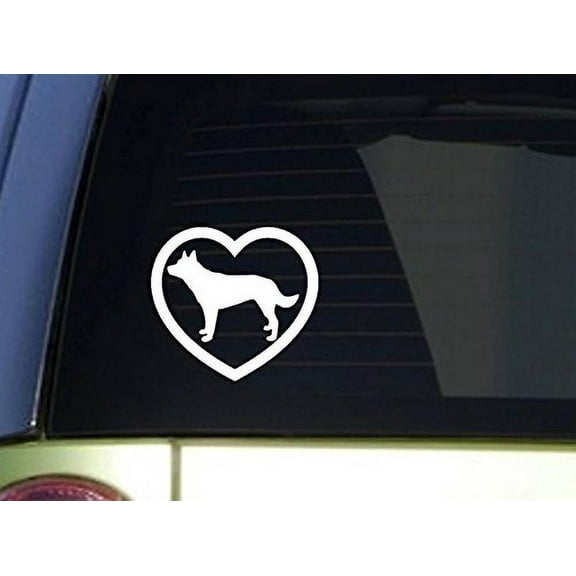 Kelpie Heart Sitcker *I900* 6x6 inch decal Australian Kelpie
