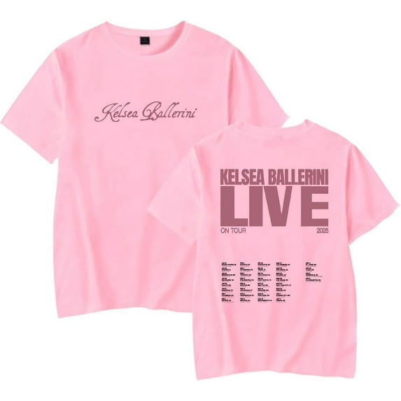 Kelsea Ballerini 2025 Tour Fan Merchandise T-Shirt Short Sleeve Tee with Tour Dates Suitable for Boys and Girls