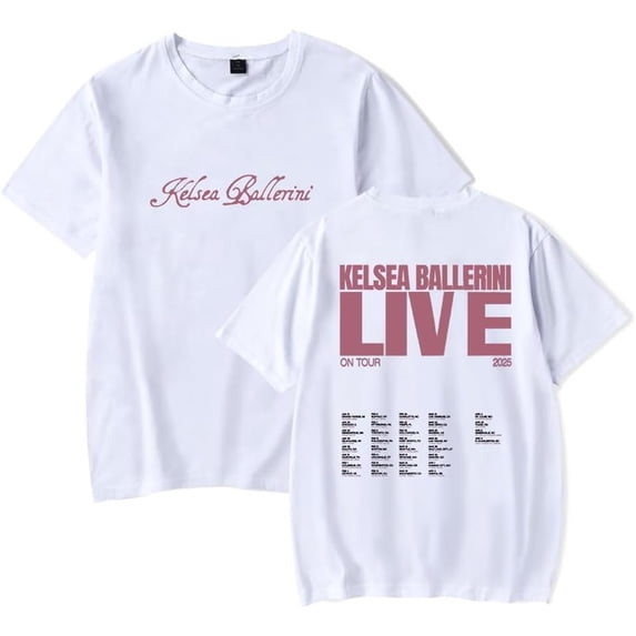 Kelsea Ballerini Live on Tour 2025 Merch Short Sleeve T-shirt Unisex Fashion Crew Neck Top