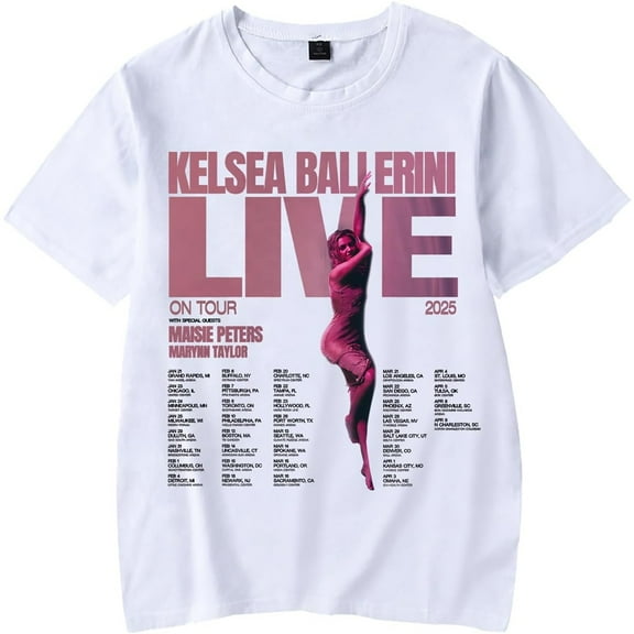 Kelsea Ballerini Live on Tour Merch Short Sleeve T-shirt Unisex Fashion Crew Neck Top