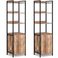 thumbnail image 1 of Simpli Home Kelsey 20W 5 Shelf Bookcase with Door (Set of 2) in Natural, 1 of 9