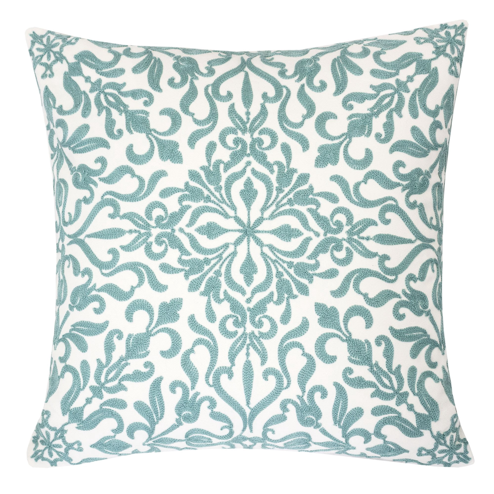 Kelsey Mint Abstract Polyester 18 in. x 18 in. Throw Pillow