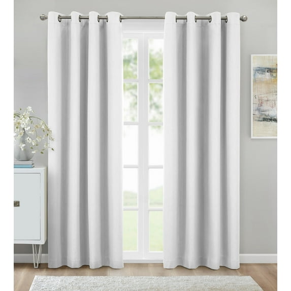Kelsey Total Blackout Textured Curtain Panel 52" x 108" in White