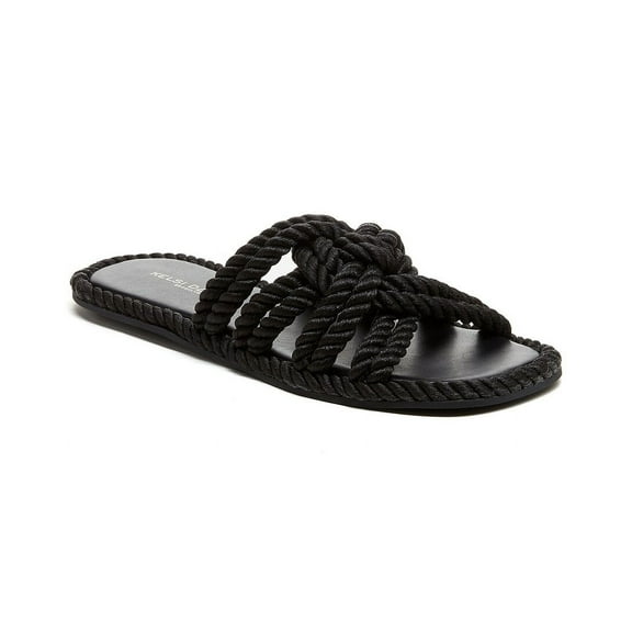 Kelsi Dagger Brooklyn Beachy Rope Sandal, 6, Black