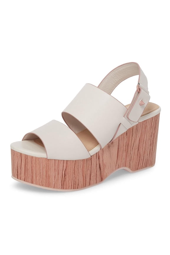 Nash Off White Platform Wedge Open Toe Dress Sandals (Offwhite, 9)