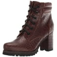 thumbnail image 1 of Kelsi Dagger Trek Oxblood Red Leather Block Heel Lace-up Combat Platform Bootie (OXBLOOD, 6), 1 of 6
