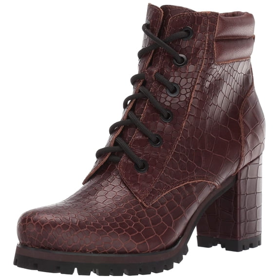 Kelsi Dagger Trek Oxblood Red Leather Block Heel Lace-up Combat Platform Bootie (OXBLOOD, 9)