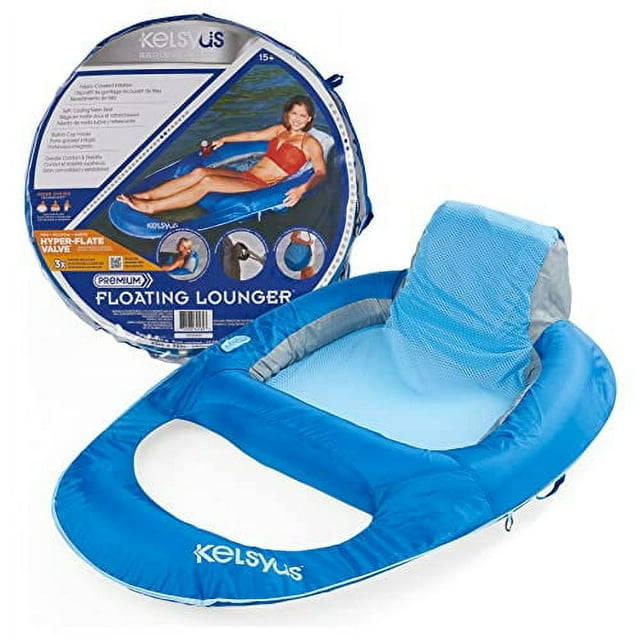 Kelsyus Premium Floating Lounger, Fast Inflation, Adult Pool & Lake