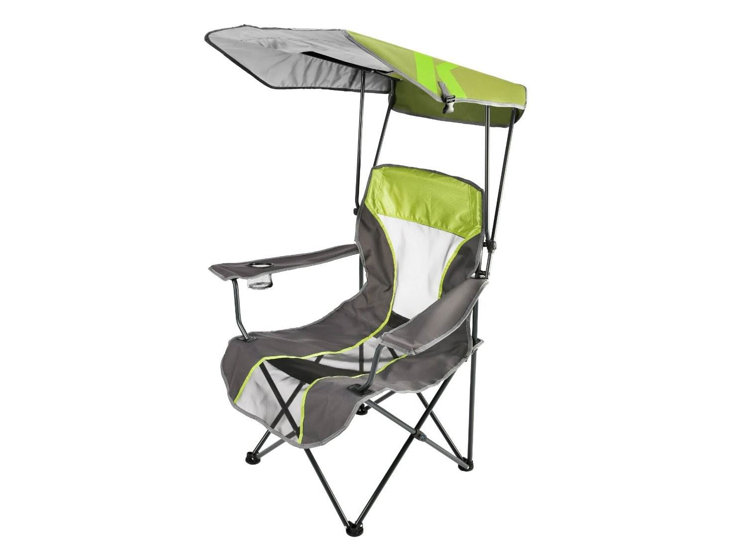 Kelsyus Premium Portable Camping Folding Lawn Chair w/ Canopy Lime