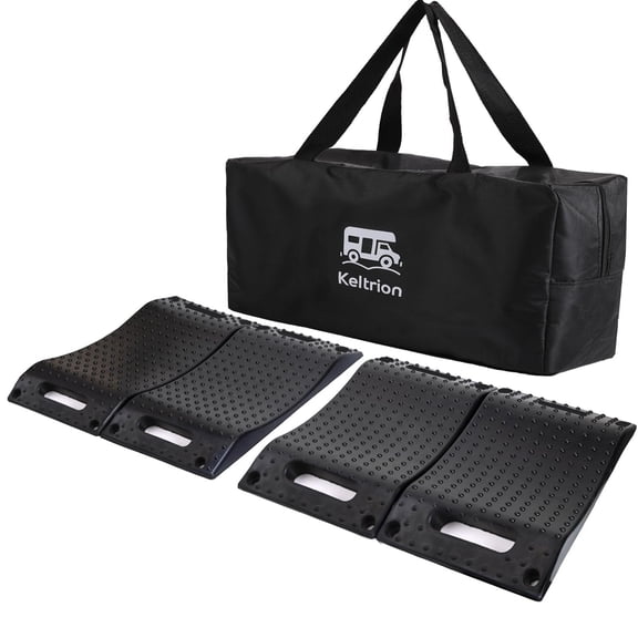 Keltrion Tire Saver Ramps Set of 4, 60000 lbs Capacity Prevent Flat Spots Protect Car & RV Tires Heavy Duty Non-Slip Rubber Easy to Carry