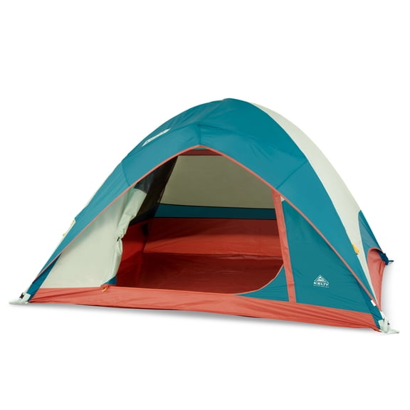 Kelty | Discovery Basecamp 4P Tent, 3-Season Lightweight Durable 4-Person Shelter - Green/Blue