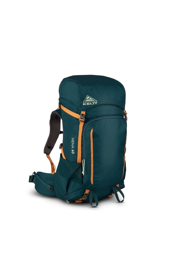 | Nena 60L Hiking Backpack, Lightweight Outdoor Pack - Deep Teal | Advanced Support & Ventilation