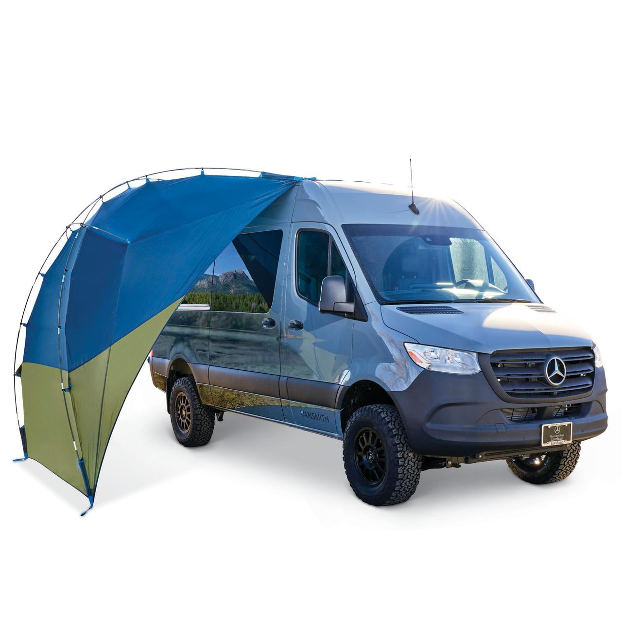 Kelty | Sideroads Awning Annex, Compact Overlanding Camping Shelter - Navy/Winter Moss