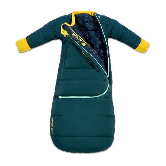 Kelty | Space Cadet 30° Degree Sleeping Bag for Toddler 2-4T - Snuggly, Warm, and Cozy Sleeping Bag with Multi-Functional Design for Walking - Mediterranean Color Style