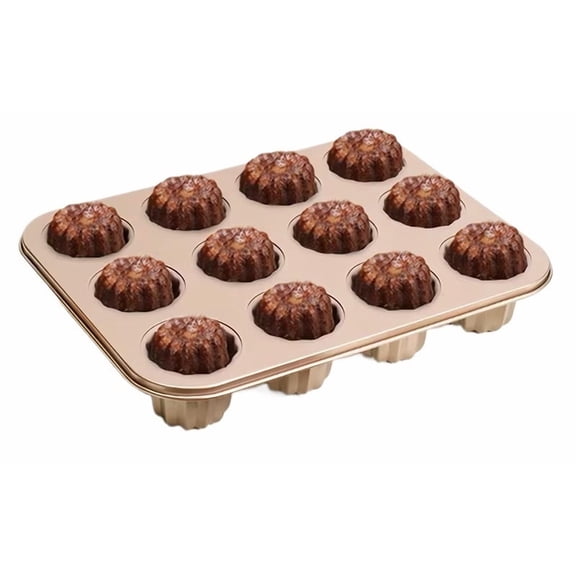 Keluli 12-Piece Non-Stick Angel Bell Cake Mold Set for Mousse and Pudding Baking