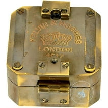 Kelvin & Hughes Natural Sine Brunton 1917 Compass Brass Mining Compasses, Brass Pocket Compass Outdoor Navigation Tools
