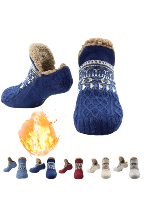 Kelvono Winter Wool Socks, Fuzzy Non-Slip Floor Socks, Thick Cold Weather Wool, Unisex Fluffy , 2026 New Non-slip Warm Floor Socks , Soft Home Warm Women Men Snow Sock, Soft Fleece(Small)