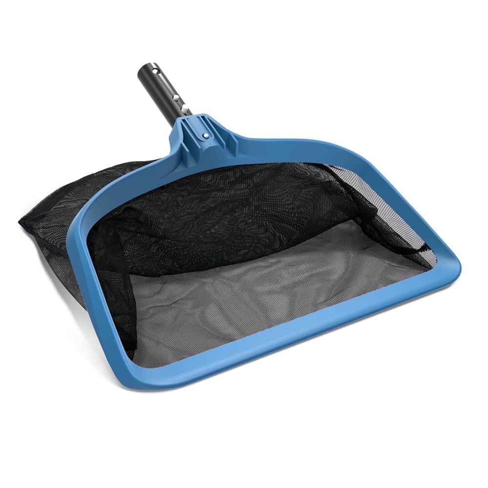 Blue Heavy Duty Plastic Pool Leaf Rake with Nylon Mesh Net