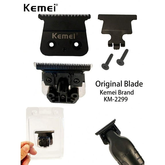 Kemei 2 Pieces Original Blade For KM-2299 Electric Hair Clipper's Blade Original Replacement Blade For KM-2299 Hair Trimmer 's Knife Head 2299 Part