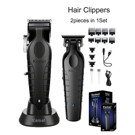 Kemei 2pieces Clippers Kemei 2296 Barber Cordless Hair Trimmer