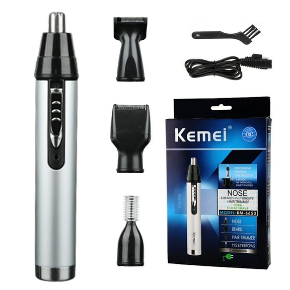 Kemei 4 in 1 trimmer for men Electric Nose and ear trimmer Rechargeable Trimmer For Hair Beard Nose And Ear Cleaner Grooming Set