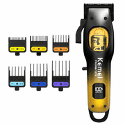 Kemei Hair Clippers for Men, Cordless Hair Clipper with 8500 RPM Motor, DLC Blade, LED Display and Adjustable Taper Lever, Gold