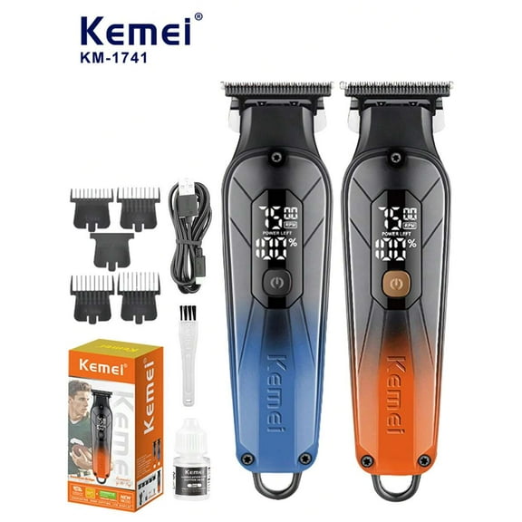 Kemei KM-1741 Professional Zero Gap Hair Clipper, Electric Trimmer Shaver, Skin Care Grade Precision Trimming, Built-In Precision Accessories