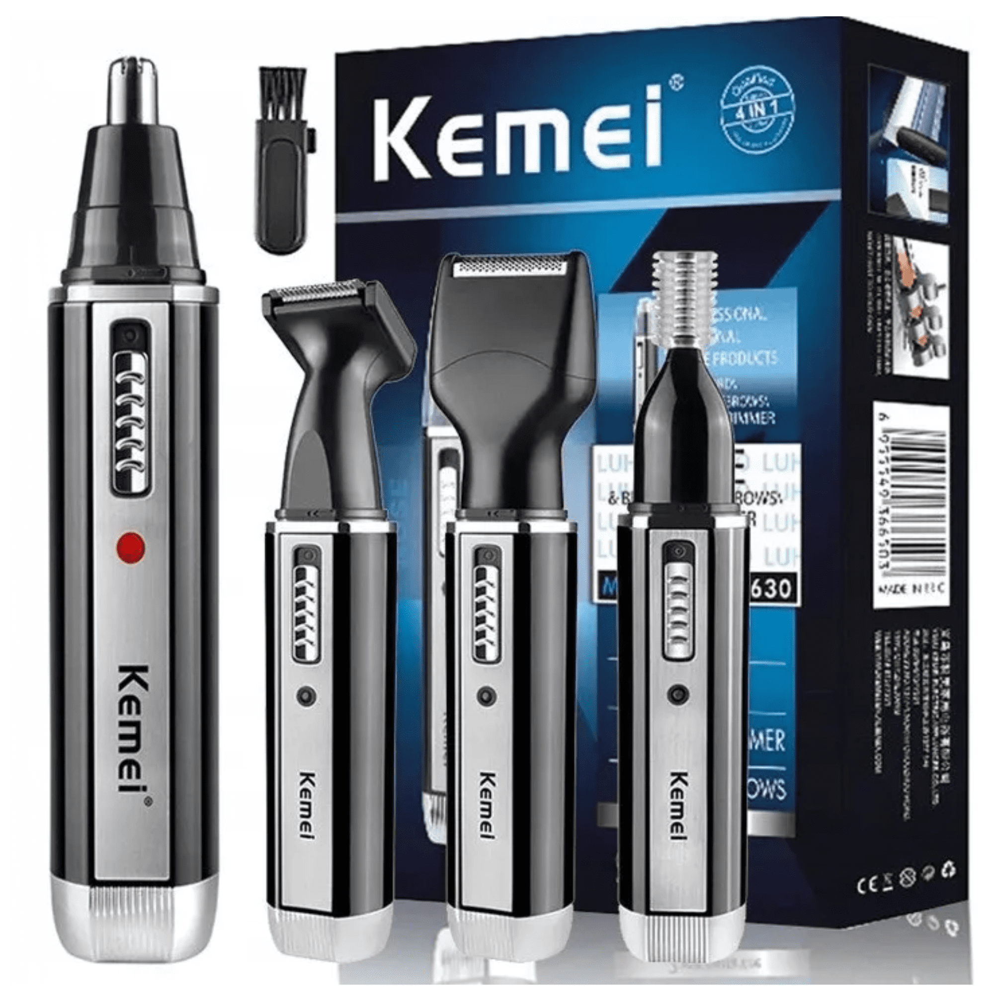 Kemei KM-6630 4-in-1 Professional Rechargeable Nose and Ear Hair