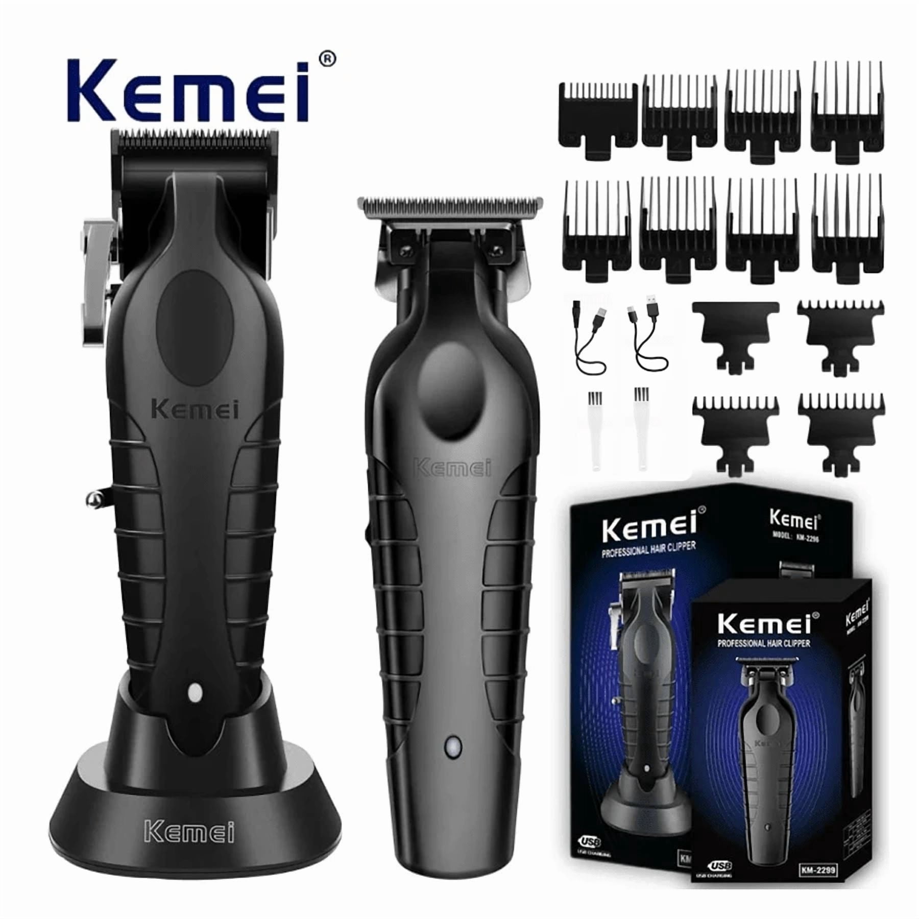 Kemei 2296 Barber Cordless Hair Trimmer 0mm Zero Gapped Carving