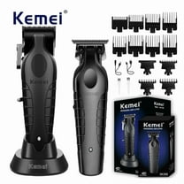Kemei 2296 Barber Cordless Hair Trimmer 0mm Zero Gapped Carving Clipper Detailer Professional Electric Hair Cutting Machine