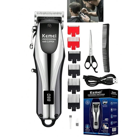 Kemei Kemei Brand Professional Hair Clipper For Men Rechargeable Cordless Usb Haircut Barber Shop Salon Or Home Use Men'S Hair Trimmer Km-2619