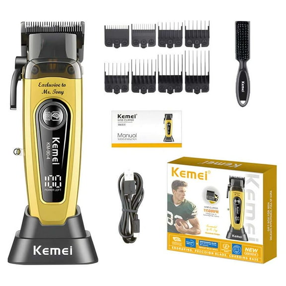 Kemei Kemei KM-90-4 Professional Hair Clipper For Salon, 115,00 RPM, USB Rechargeable, Styling & Trimming Tool For Barbers