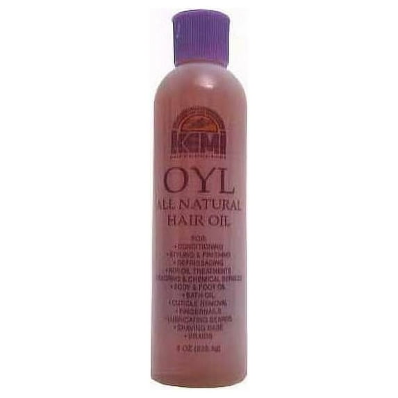 Kemi OYL All Natural Hair Oil 8 Oz Bottle, Pack of 2