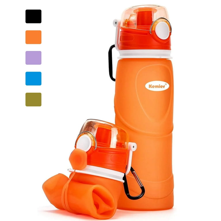Collapsible Travel Water Bottle Reuseable Bpa Free Silicone Foldable Water  Bottles For Gym Camping Hiking Portable Leak Proof