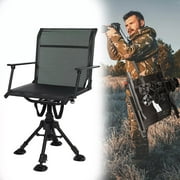Kemimoto 360° Silent Swivel Blind Hunting Chair Adjustable Folding Portable Camping Fishing Chair