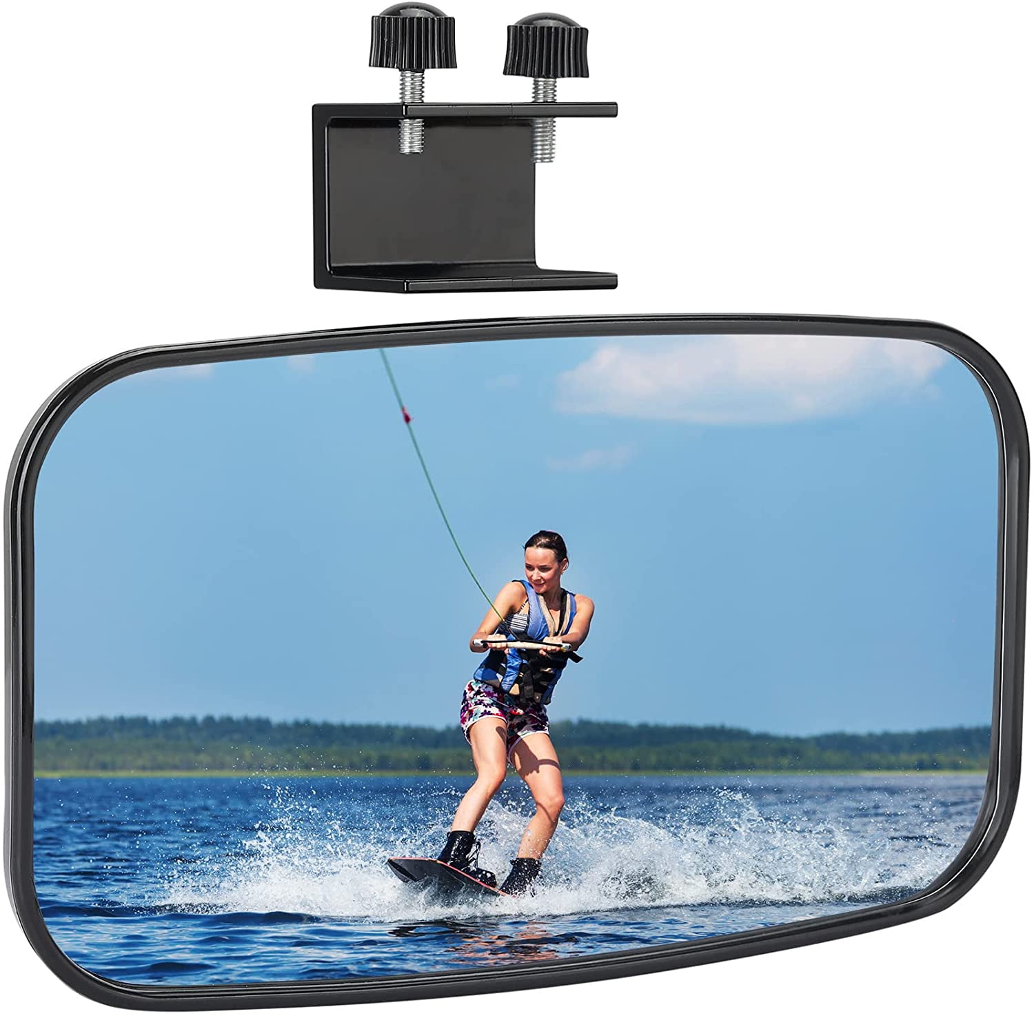Kemimoto 4x8 inches Universal Boat, Mirrors Rear View for Ski Boats