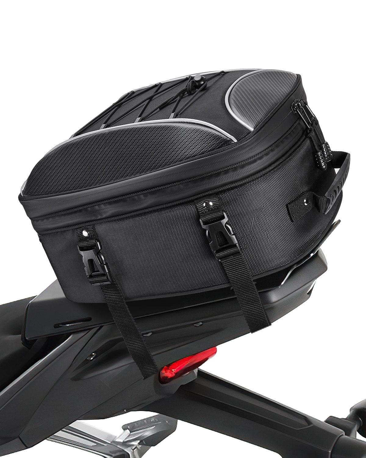 Kemimoto Bicycle Rear Rack Bag, Dual Use Motorcycle Tail Bag with