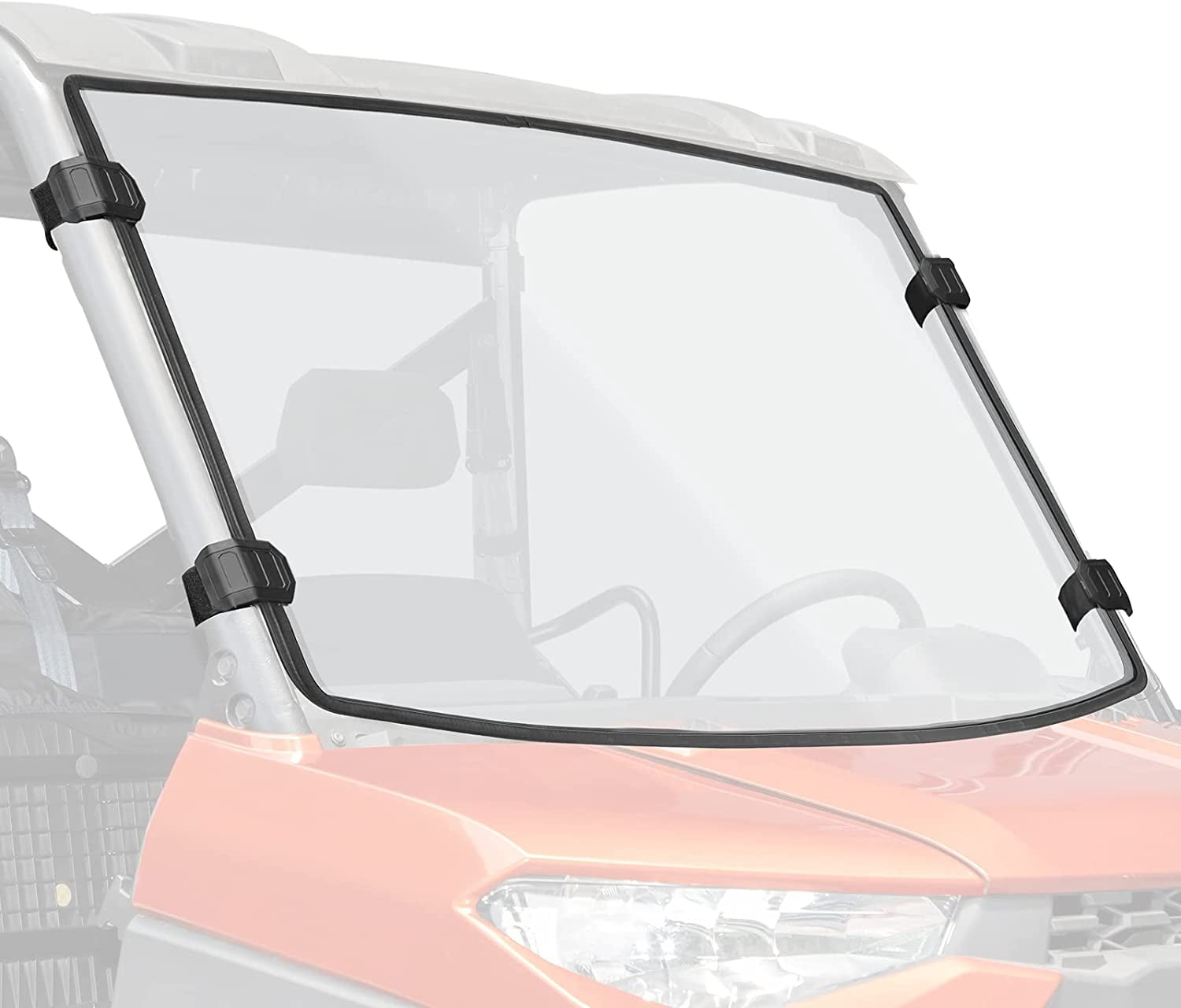 KEMIMOTO Scratch Resistant Vented Front Windshield Compatible With Polaris Ranger XP 1000, Crew 1000, XP 900 & More (2013-2025)