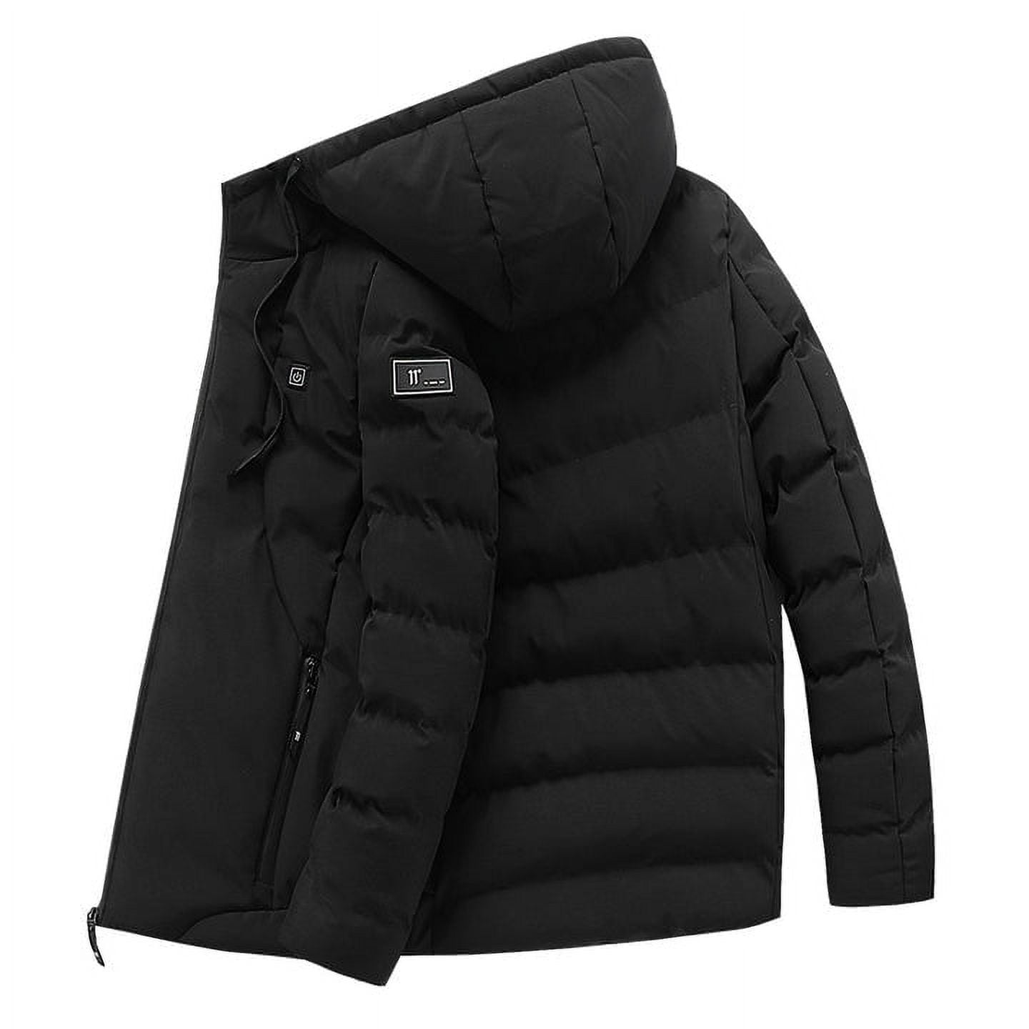 Kemimoto Men's Heated Jacket Coat,Full-Zip Long Sleeve Heated Jacket ...
