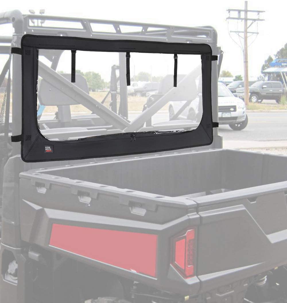 Kemimoto Rear Window Windshield Compatible with Polaris Ranger XP 1000