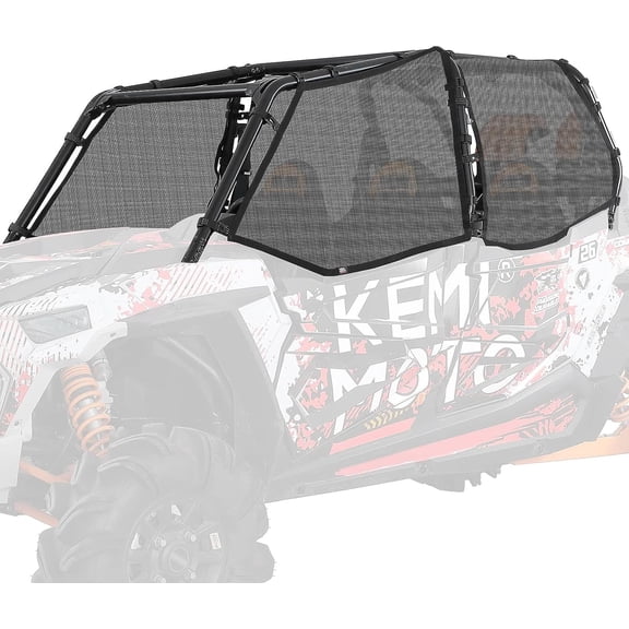 KEMIMOTO Side Window Mesh Net Nets Shield Compatible with 2014-2023 Polaris RZR XP4 1000 4 Door