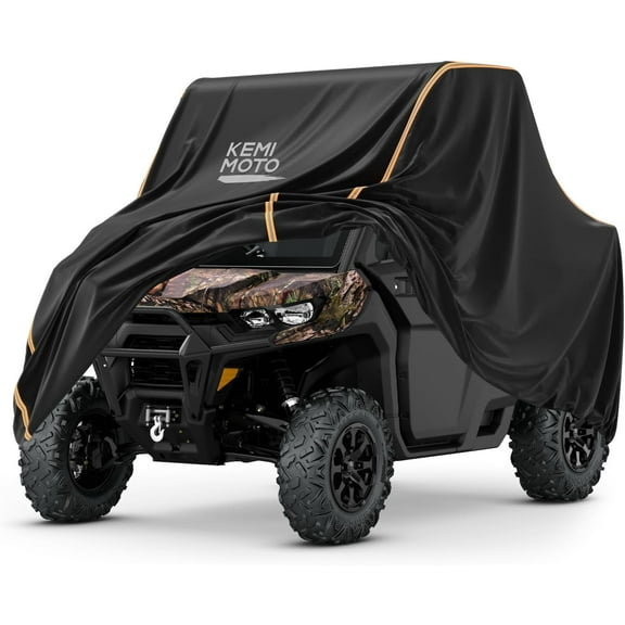 Kemimoto UTV Cover, All-Weather Protection Compatible with Can Am Defender Polaris Ranger  2-3 Seaters Large 126" x 70" x 75"