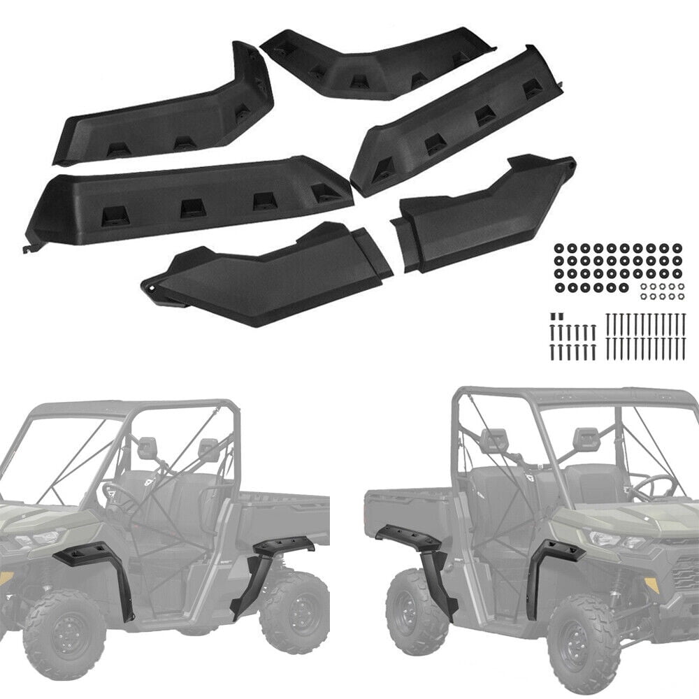 Kemimoto UTV Fender Flare Front & Rear Extended Mud Guards Compatible