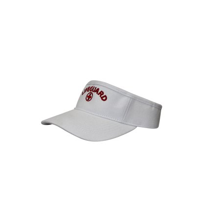 Kemp USA 11" Red and White Kemp USA Visor Lifeguard and Cross Logo Cap with Embroidery