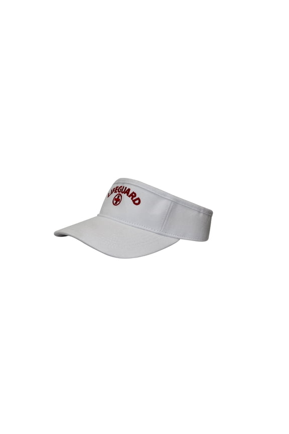 USA 11" Red and White Kemp USA Visor Lifeguard and Cross Logo Cap with Embroidery