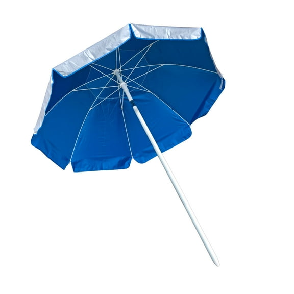 Kemp USA 44" Silver and Royal Blue Kemp USA Multipurpose Wind Resistant Umbrella