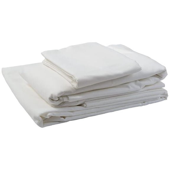 Kemp USA 10-610 80 x 39 x 7 in. Hospital Bed Sheet Set - Flat Sheet, Fitted Sheet & Pillow Case Set, 180 Thread Sheet - 3 Piece