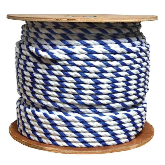 Kemp USA Premium 600' x 1/2" Polypropylene Rope - Royal Blue / White