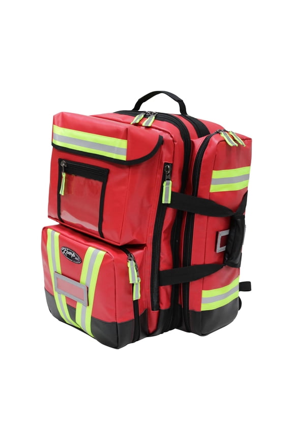 16" Red and Black Tarpaulin Fluid-Rresistant Ultimate Ems Backpack