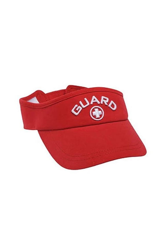 USA  White Visor with Guard Logo Embroidered in Red